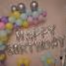Birthday Balloon Decoration at Home with Pastel Color Balloons.