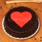 Truffle cake with a heart and roses combo home delivery by cherishx