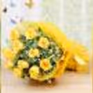 yellow roses and chocolate truffle cake by cherishx
