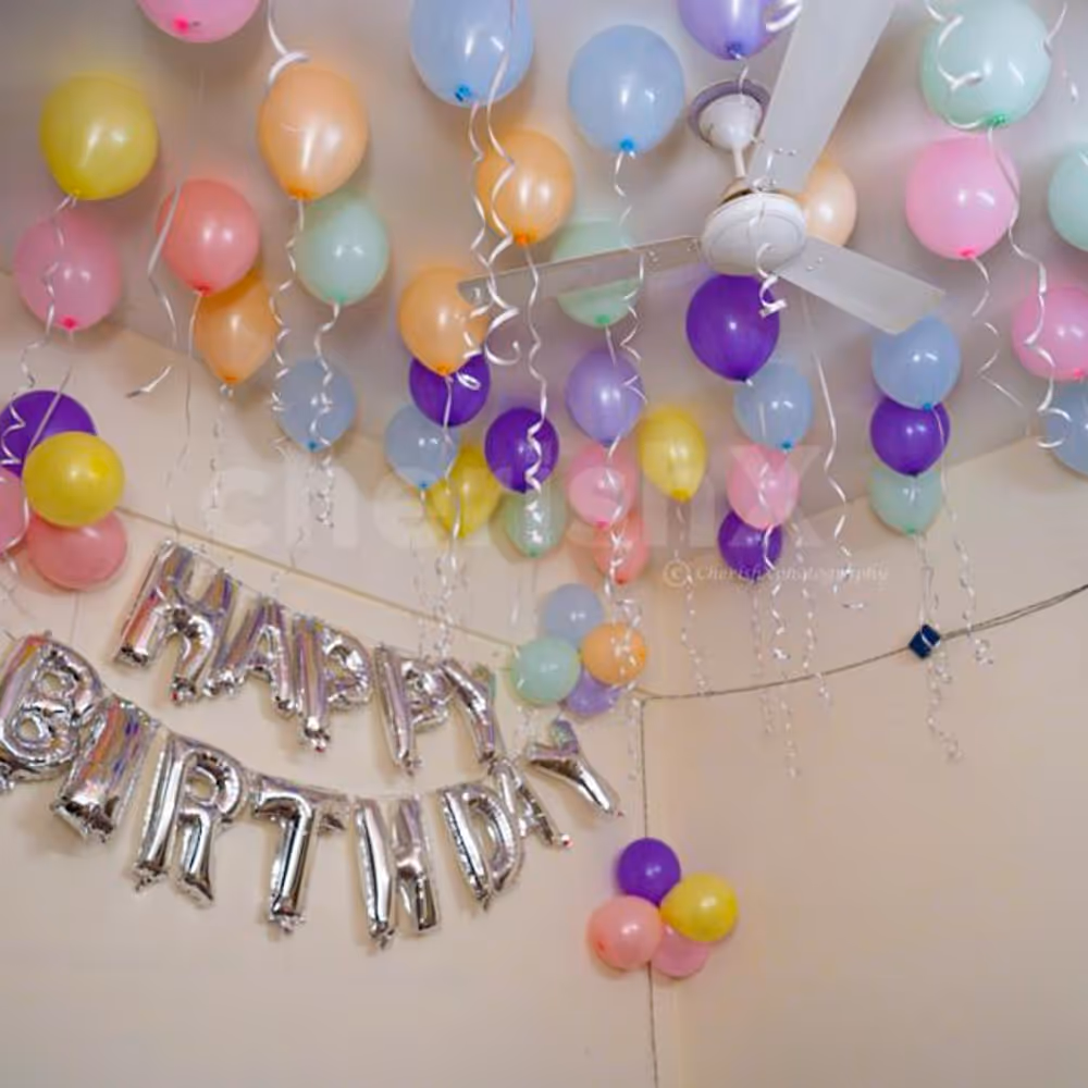 Vibrant Pastel balloon decoration by CherishX