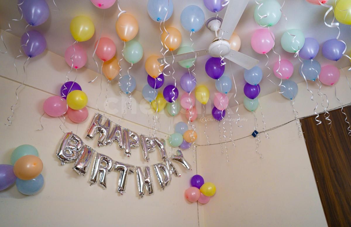 Vibrant Pastel balloon decoration by CherishX