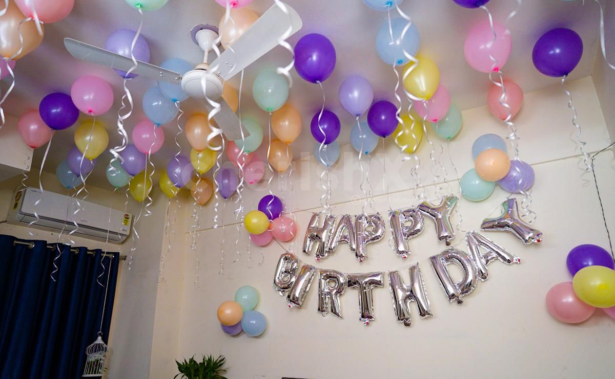 Multicolor pastel balloon decoration by cherishx