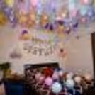 Room decoration with pastel balloons for an amazing party.