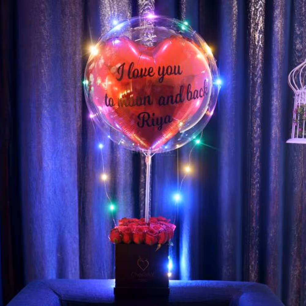 A lovely balloon bucket with customised vinyl printing.