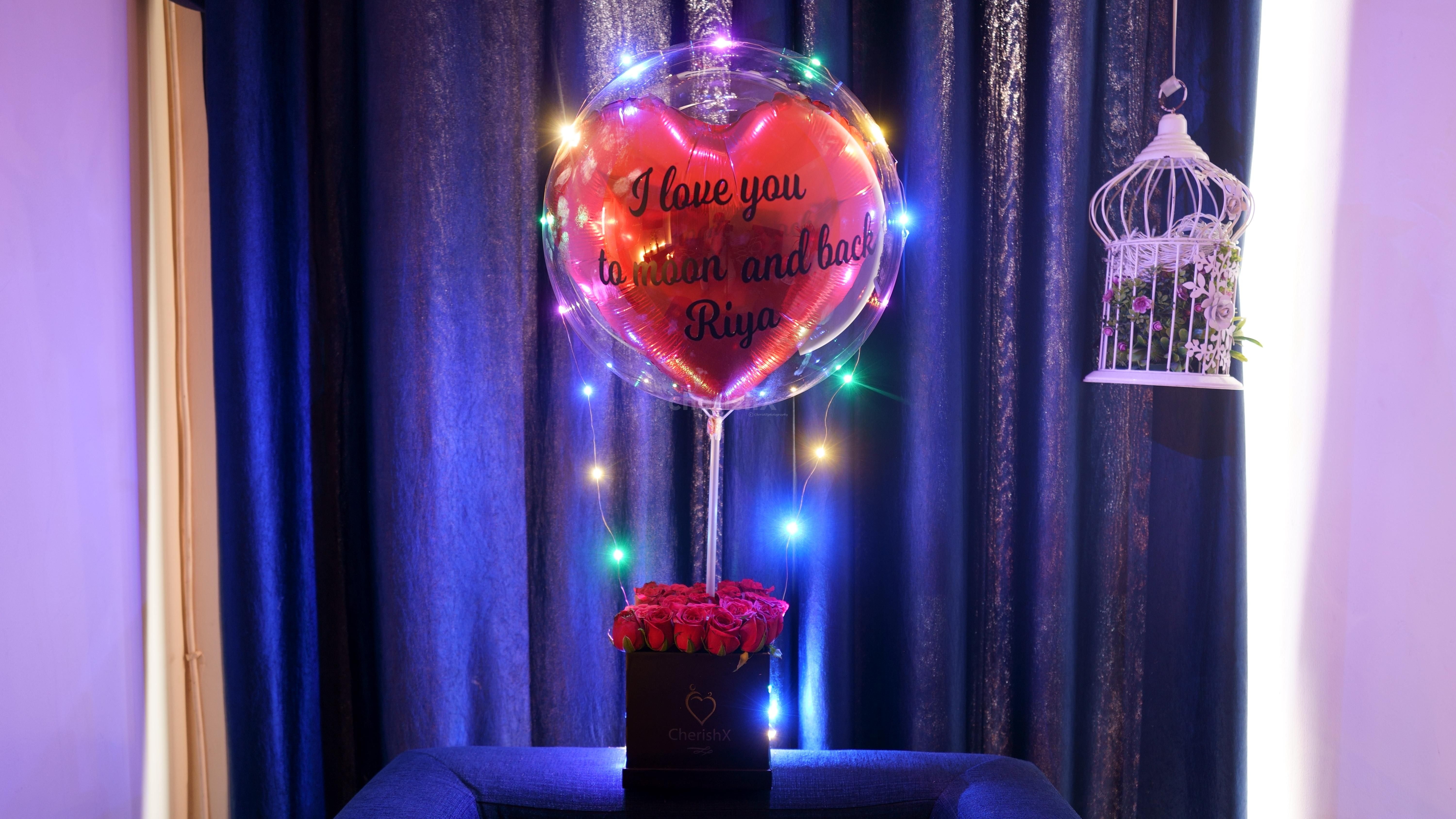 A lovely balloon bucket with customised vinyl printing.