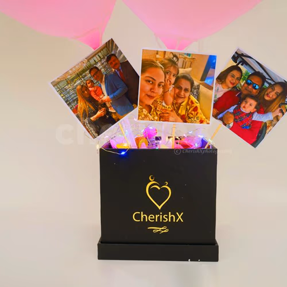 The bucket can have your personalised photos to create a special moment for your loved one.
