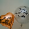 Book this elegant rosegold and chrome balloon rose bucket to your loved ones from cherishx
