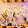 Book this Spectacular Golden Chrome Balloon Decoration only from cherishx