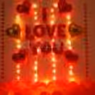 Romantic Balloon Decoration with I LOVE YOU foil balloons, heart shaped foil balloons and fairy lights