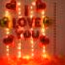 Romantic Balloon Decoration with I LOVE YOU foil balloons, heart shaped foil balloons and fairy lights