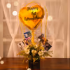 Book this gorgeous Gold Heart Bucket with fresh Gerbera's exclusively with cherishx