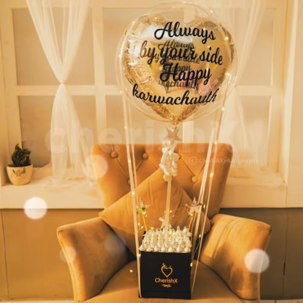 Express your love by gifting this Classy Silver heart bucket with Kisses to your wifey.