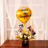 Gift this attractive bouquet with a balloon on birthdays, anniversaries and Karwa Chauth.