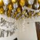 Golden and silver chrome balloon decoration by Cherishx in delhi ncr