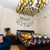 Golden and silver chrome balloon decoration by Cherishx