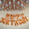 Rosegold and silver chrome balloon decoration by cherishx