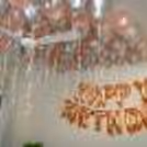 Rosegold and silver chrome balloon decoration by cherishx in delhi ncr