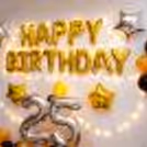 Celebrate your close one's birthday with this fascinating Golden and Black theme room decoration.