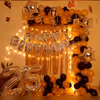 Balloon Decorations with Arch in Black Golden Colors