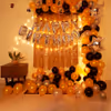 Black and Golden Balloon Decorations at Home