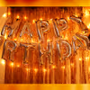 Silver Happy Birthday foil Balloon Decoration