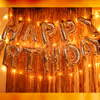 Silver Happy Birthday foil Balloon Decoration