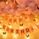 Pastel Balloons with Butterfly Hangings Room Decoration