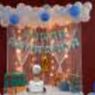 1st Birthday Decoration with Blue & White Balloons