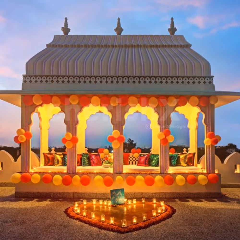 Rooftop baradari candlelight dinner by cherishx