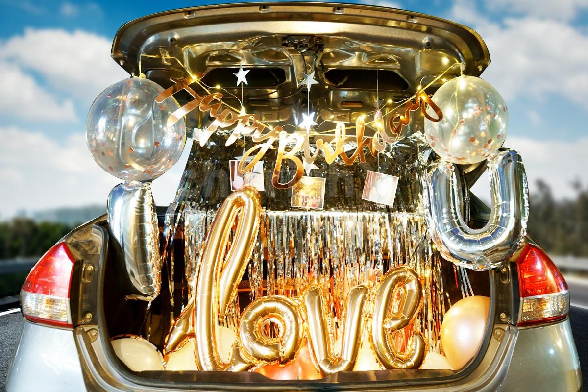 Book this Decorative Rose Gold Car Boot Surprise in Delhi, Gurgaoan, NCR