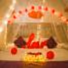 Spend your special moments with your special one under a beautiful First Night Red Balloon Canopy Decor Brought to you by CherishX!