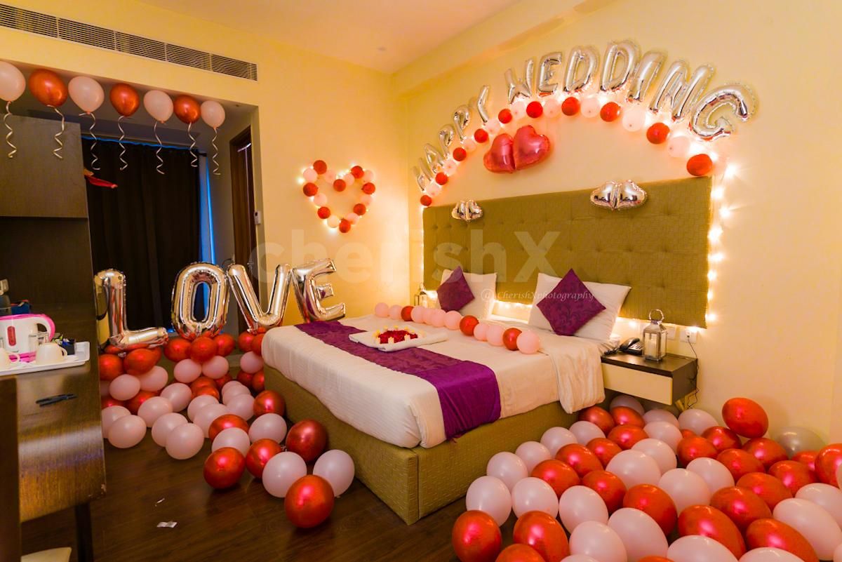 Decorations are attractive and having it on your first night can create a lot of impact! This is why CherishX brings you the special Happy Wedding First Night Decor for a special time!
