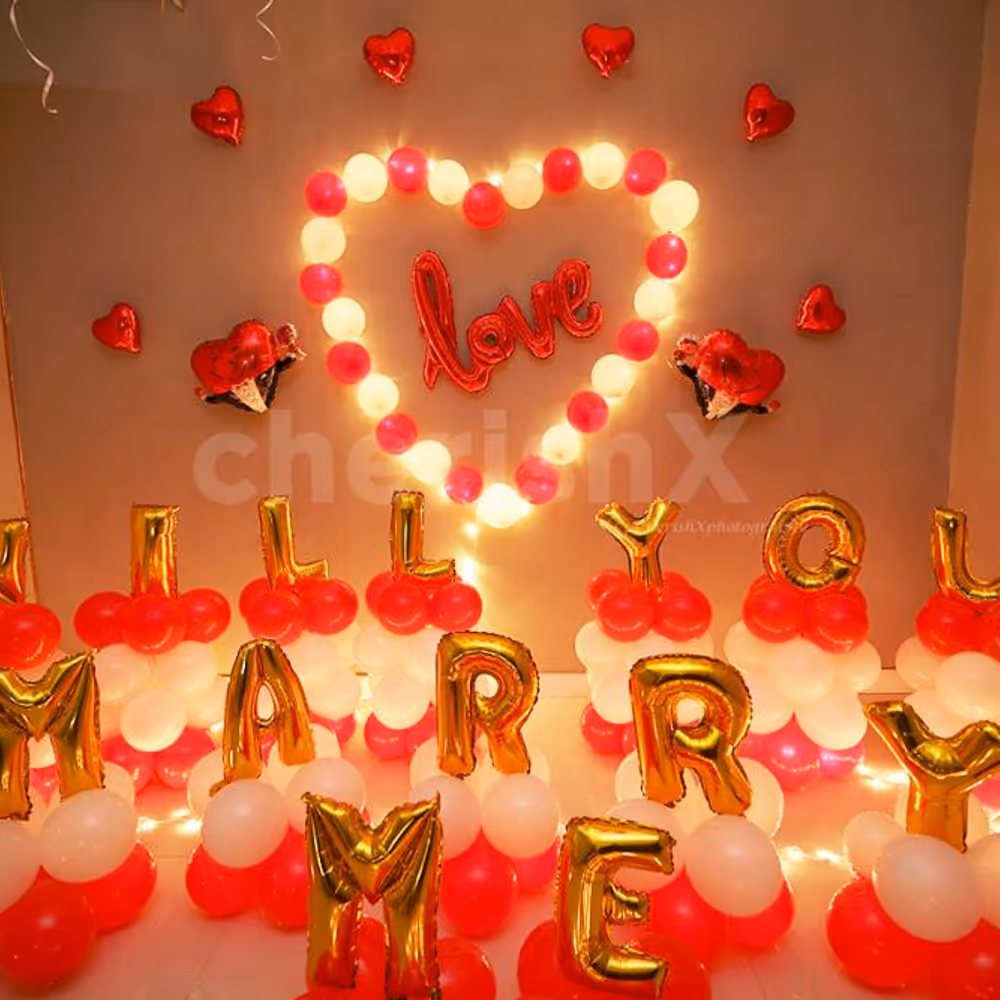 Propose your loved one with beautiful Valentine's Day Proposal Decor by CherishX!