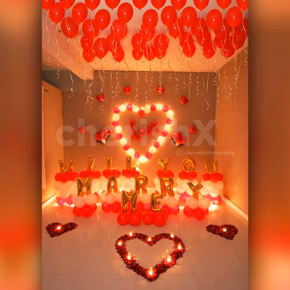 Have an ecstatic proposal with CherishX's Valentine's Day Proposal Decor!