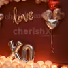 Big XO balloons in silver color