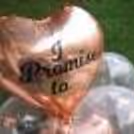 A heart-shaped Rose Gold Balloon saying "I Promise to" indicating to the 7 promises printed on other balloons.