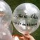 One of the 7 balloons with the promise "share our joys and sorrows".
