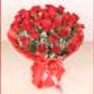 30 Red Roses in Red Color Paper Bouquet — photo 1