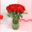Beautiful 30 Red Roses in Glass Vase Bouquet to brighten your loved one's day.