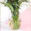 6 Pink and White Lilies in Glass Vase Bouquet — photo 2