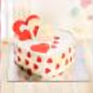 Fresh Heart Shaped Pineapple Cake Half Kg with a delicious fruity flavor.