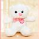 A cute teddy bear of white colour.