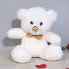 A white teddy of 12' ft that you can gift with a bouquet of roses.
