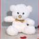 A white teddy of 12' ft that you can gift with a bouquet of roses.