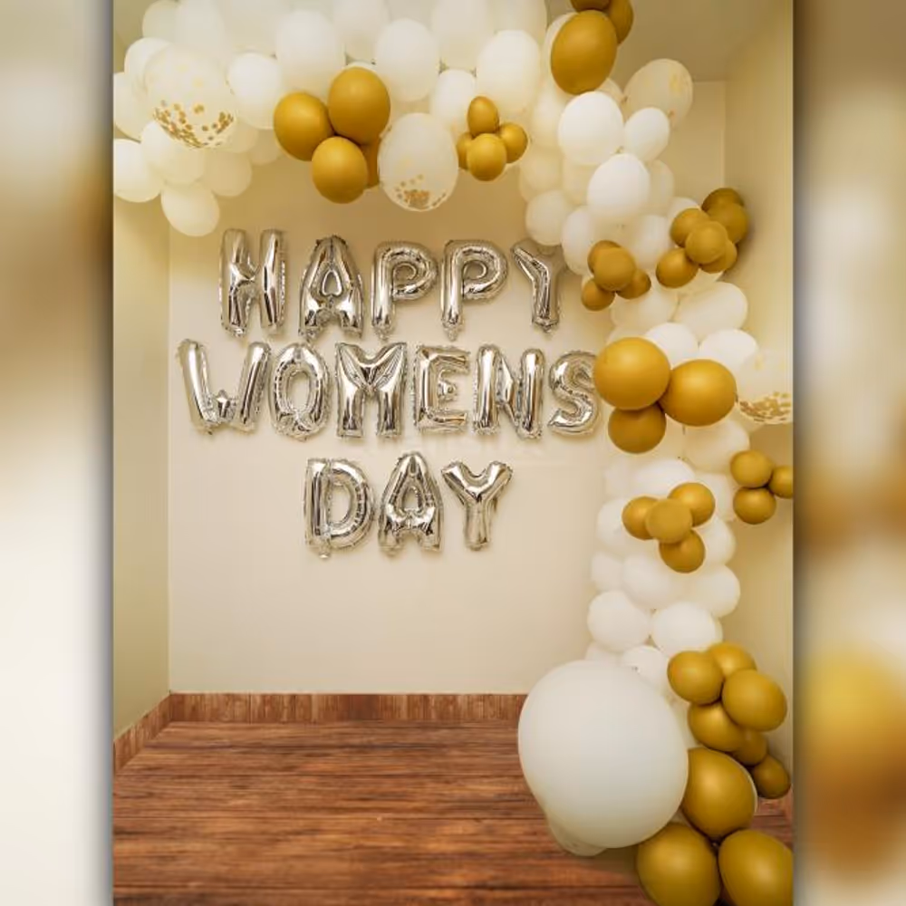 Make your celebrations grand with CherishX's Happy Women's Day Decor!