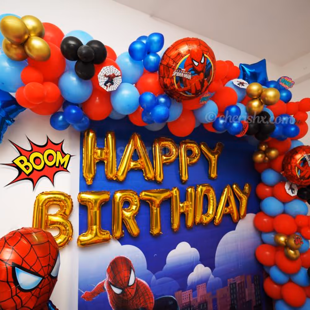 Make your child happier with this Spider-Man Birthday Theme Decor!