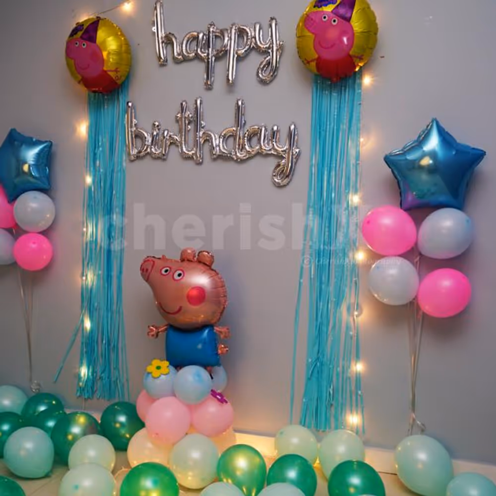 Planning your kid's birthday party? Book this adorable CherishX's Peppa Pig Surprise Birthday Decoration!