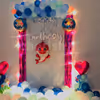 Celebrate your child's birthday with different color balloons decoration!