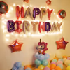 The Unicorm Birthday Surprise Decor includes different colored pastel and foil balloons!