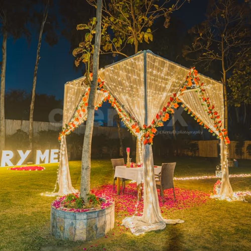 Beautiful proposal dinner in Delhi NCR